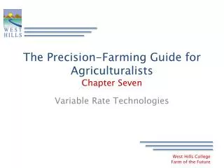 The Precision-Farming Guide for Agriculturalists Chapter Seven