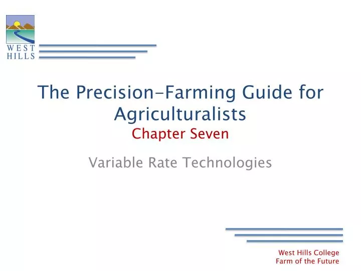 the precision farming guide for agriculturalists chapter seven