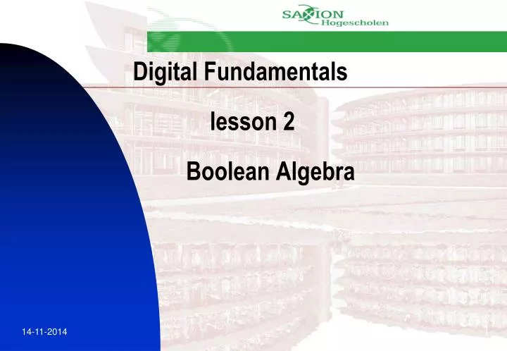 digital fundamentals lesson 2 boolean algebra