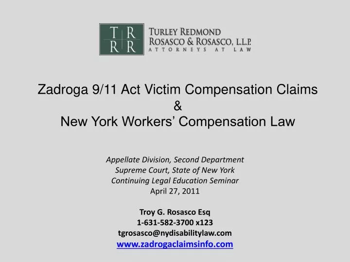 zadroga 9 11 act victim compensation claims new york workers compensation law