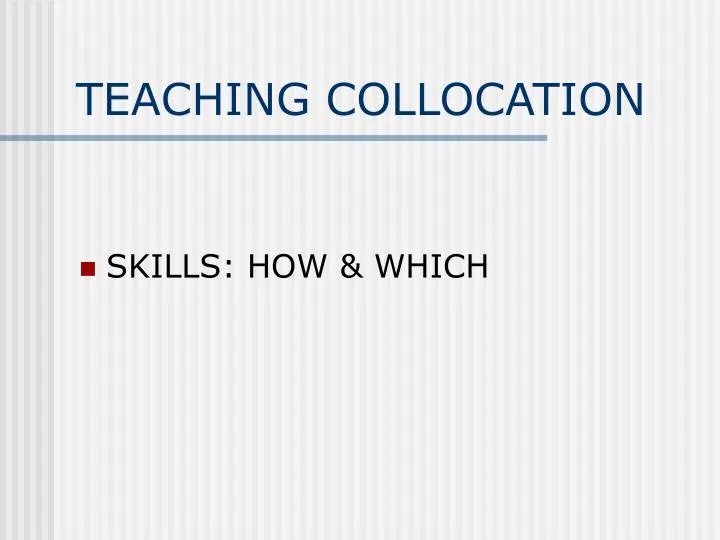 teaching collocation