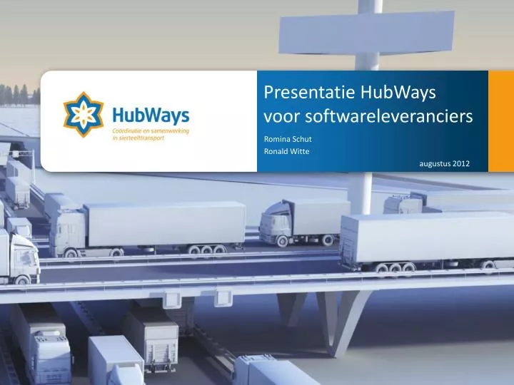 presentatie hubways voor softwareleveranciers