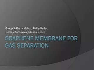 Graphene Membrane for Gas Separation