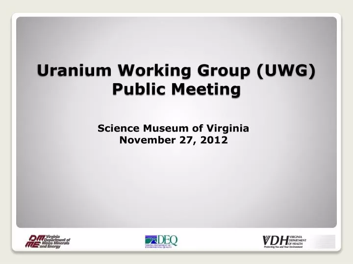 uranium working group uwg public meeting