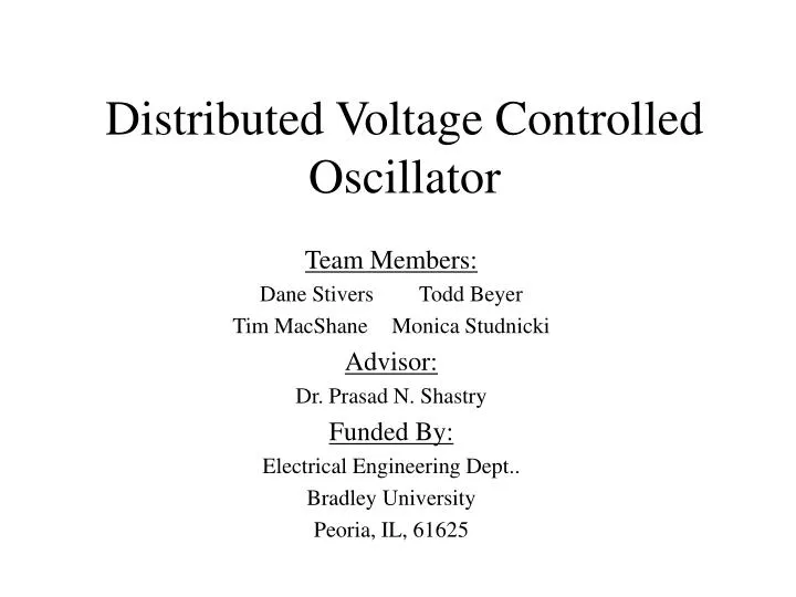 distributed voltage controlled oscillator