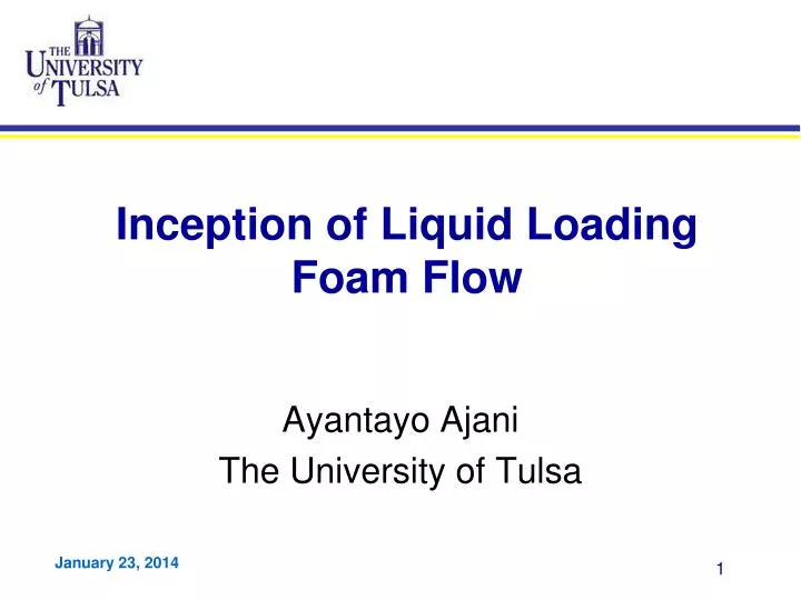 inception of liquid loading foam flow