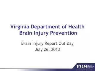 Virginia Department of Health Brain Injury Prevention