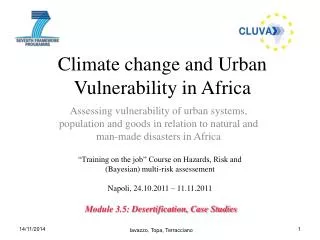 Climate change and Urban Vulnerability in Africa