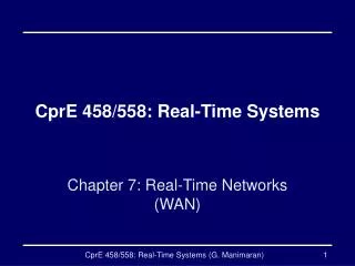 CprE 458/558: Real-Time Systems