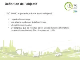 d finition de l objectif