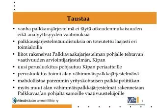 taustaa