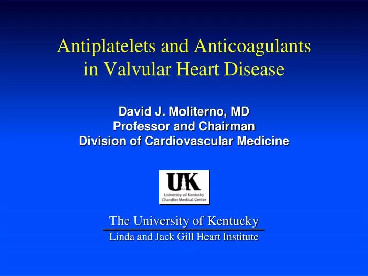 antiplatelets and anticoagulants in valvular heart disease