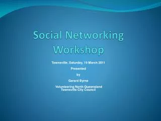 Social Networking Workshop