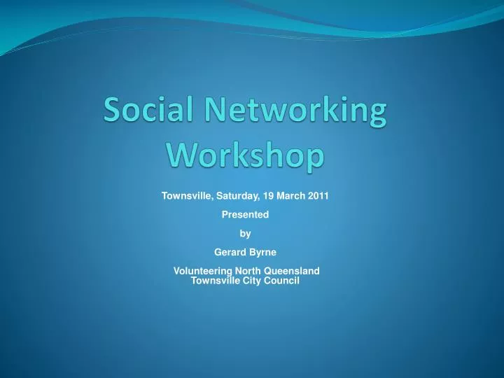 social networking workshop