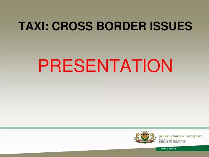 taxi cross border issues