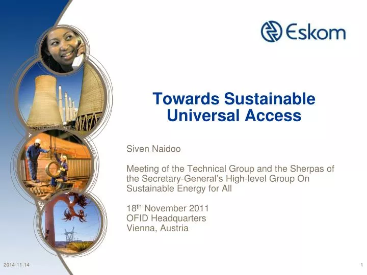 towards sustainable universal access