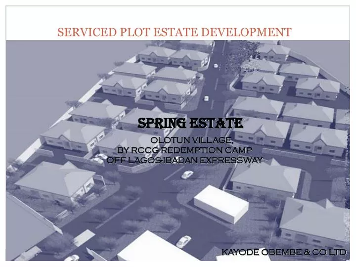 serviced plot estate development