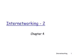 Internetworking - 2