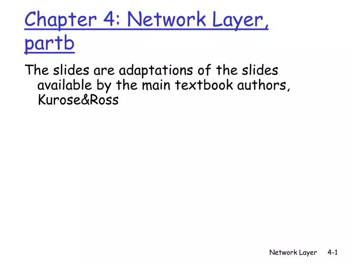 chapter 4 network layer partb