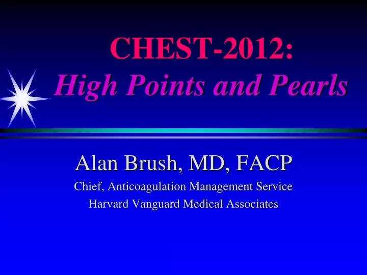 chest 2012 high points and pearls