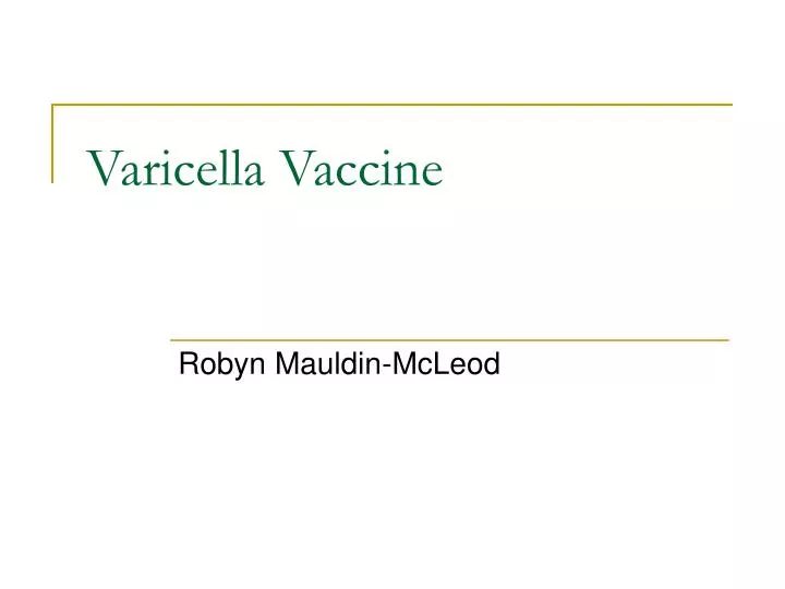 varicella vaccine