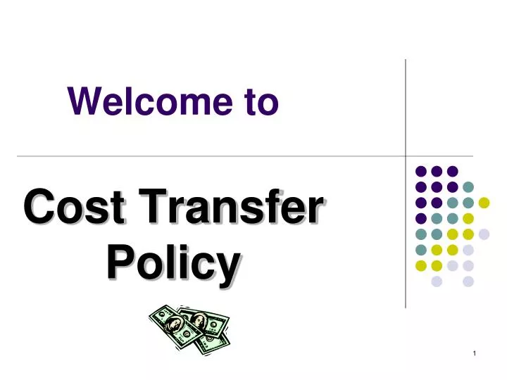 welcome to cost transfer policy
