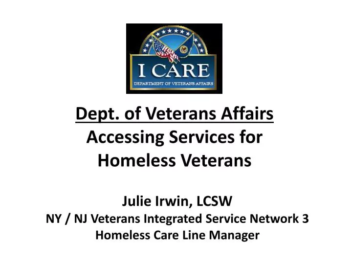 dept of veterans affairs accessing services for homeless veterans
