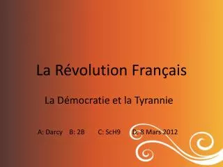 la r volution fran ais