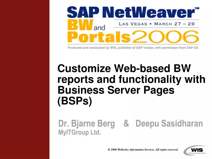 customize web based bw reports and functionality with business server pages bsps