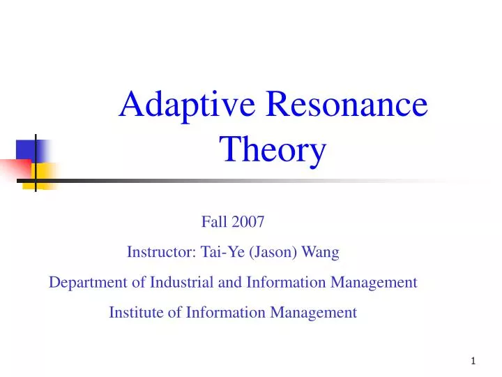 adaptive resonance theory