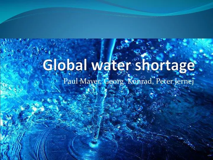 global water shortage