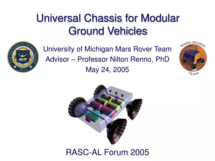 universal chassis for modular ground vehicles