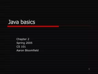 java basics