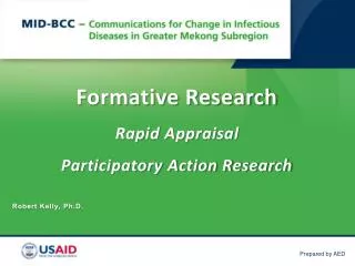 Formative Research Rapid Appraisal Participatory Action Research