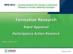 Formative Research Rapid Appraisal Participatory Action Research - slide 1