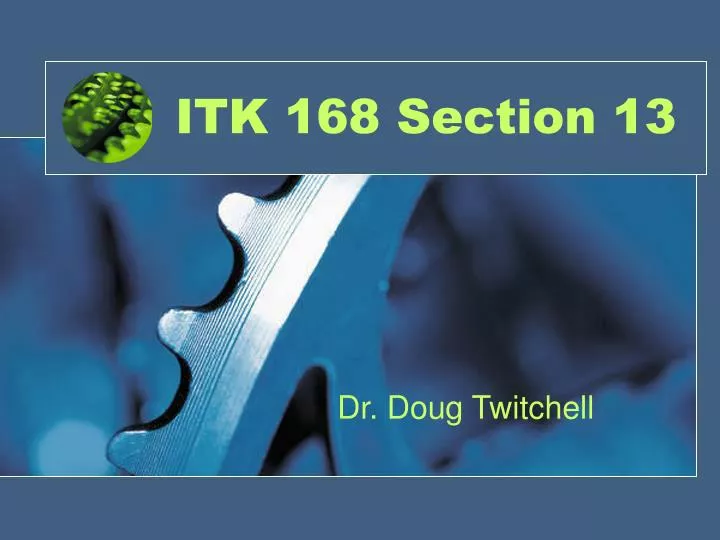 itk 168 section 13