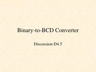 Binary-to-BCD Converter