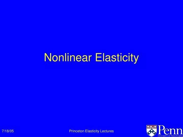 nonlinear elasticity