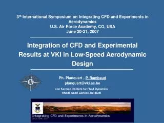 Integration of CFD and Experimental Results at VKI in Low-Speed Aerodynamic Design