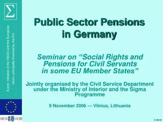 Public Sector Pensions in Germany