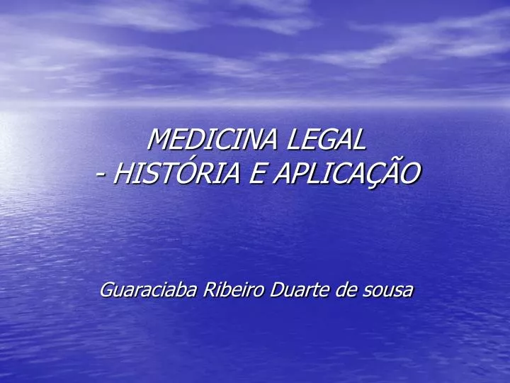 medicina legal hist ria e aplica o