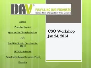 CSO Workshop Jan 24, 2014