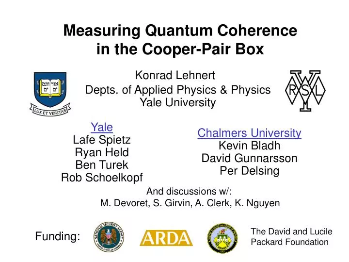 measuring quantum coherence in the cooper pair box