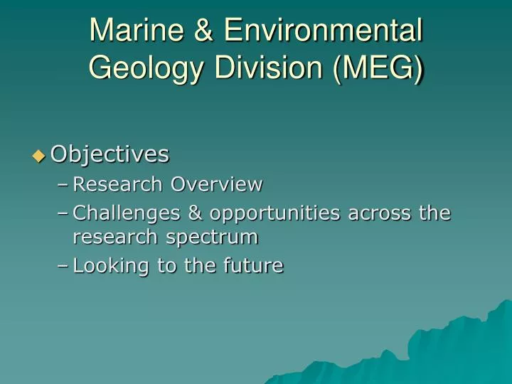 marine environmental geology division meg