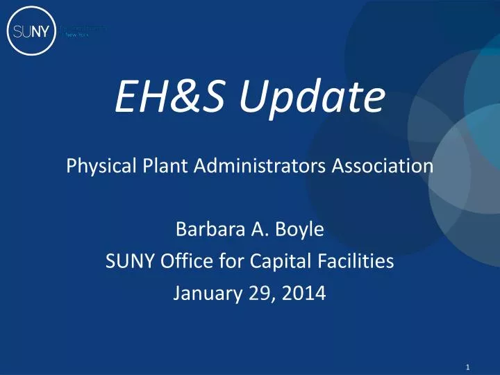 eh s update physical plant administrators association