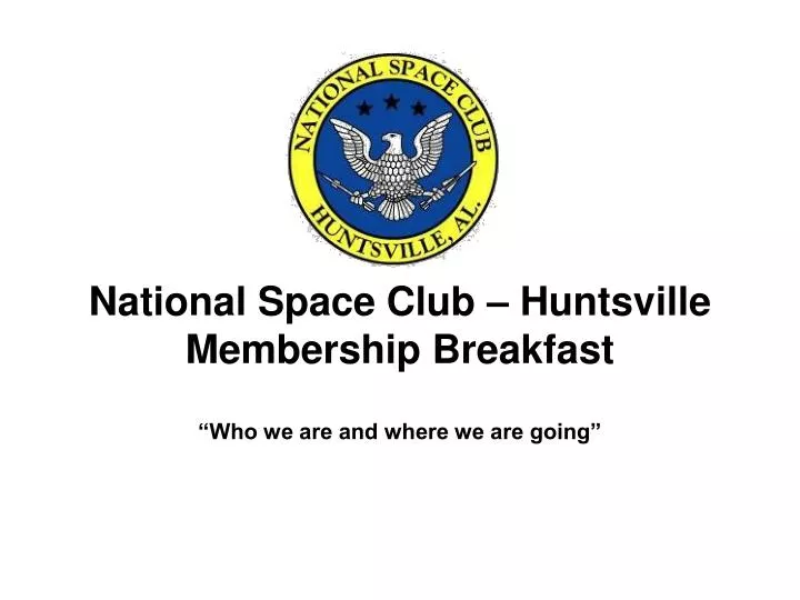 national space club huntsville membership breakfast