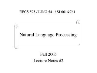 Fall 2005 Lecture Notes #2
