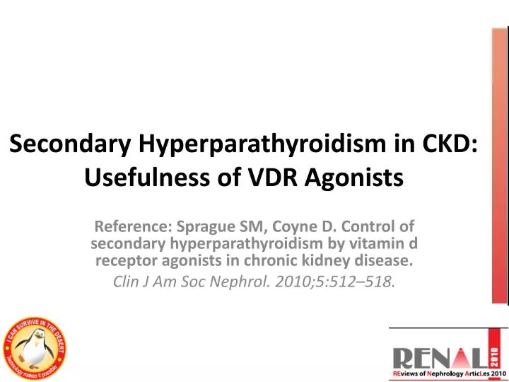 secondary hyperparathyroidism in ckd usefulness of vdr agonists