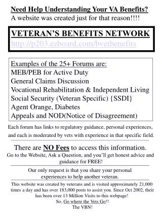 Need Help Understanding Your VA Benefits? A website was created just for that reason!!!!