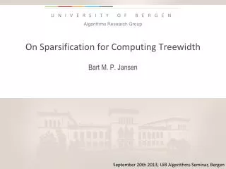 On Sparsification for Computing Treewidth
